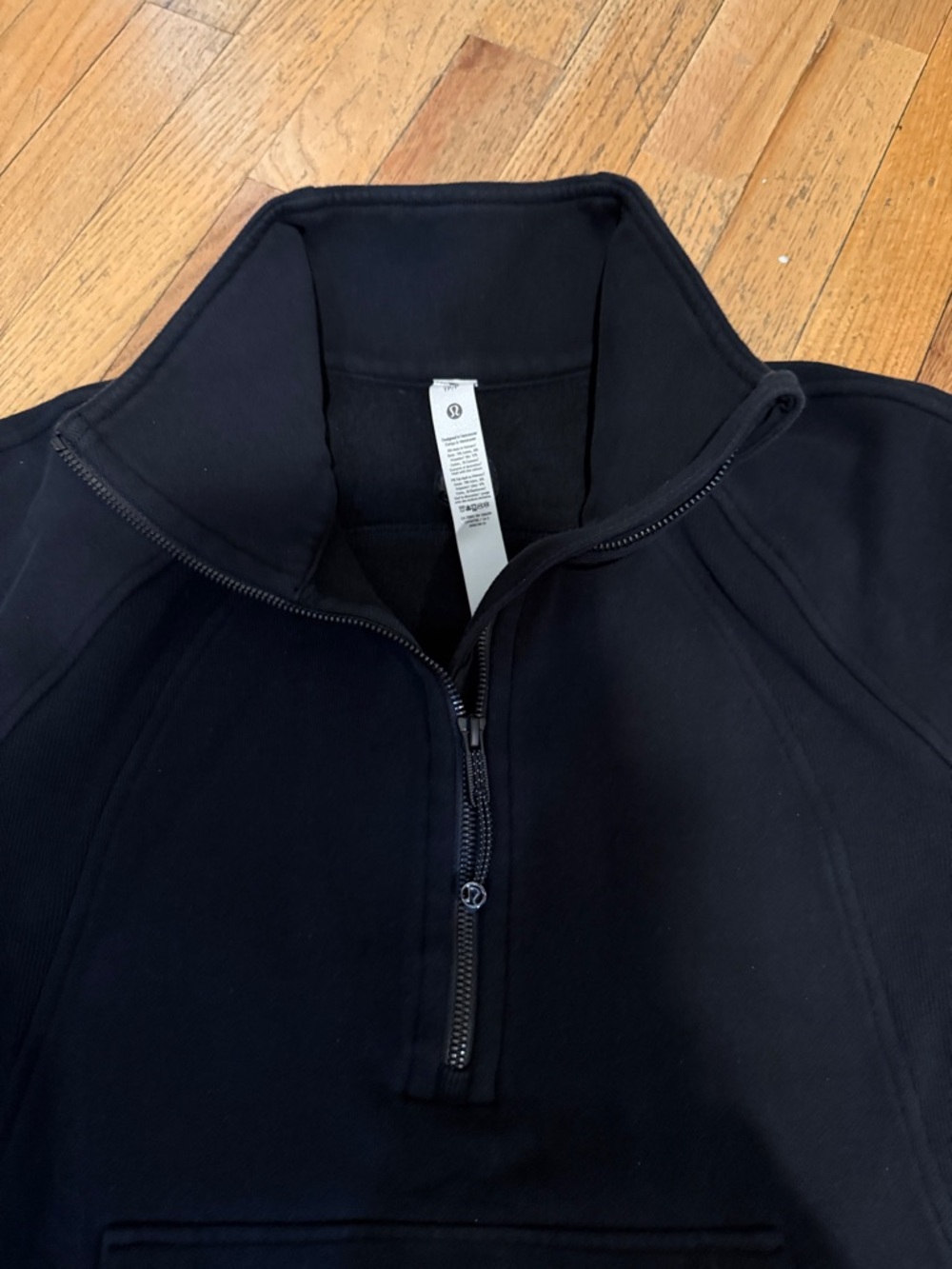 lululemon athletica Womens Black Quarter-Zip Pullover